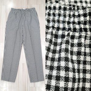 Vtg 70s black & white gingham pants - Cricket Lane brand
